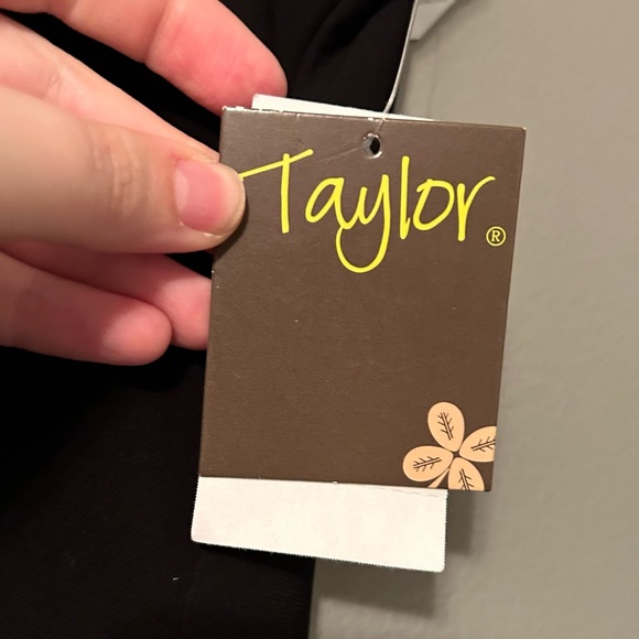 NWT Taylor Sz 12 Black Halter High Slit Maxi Dress! - Picture 3 of 15